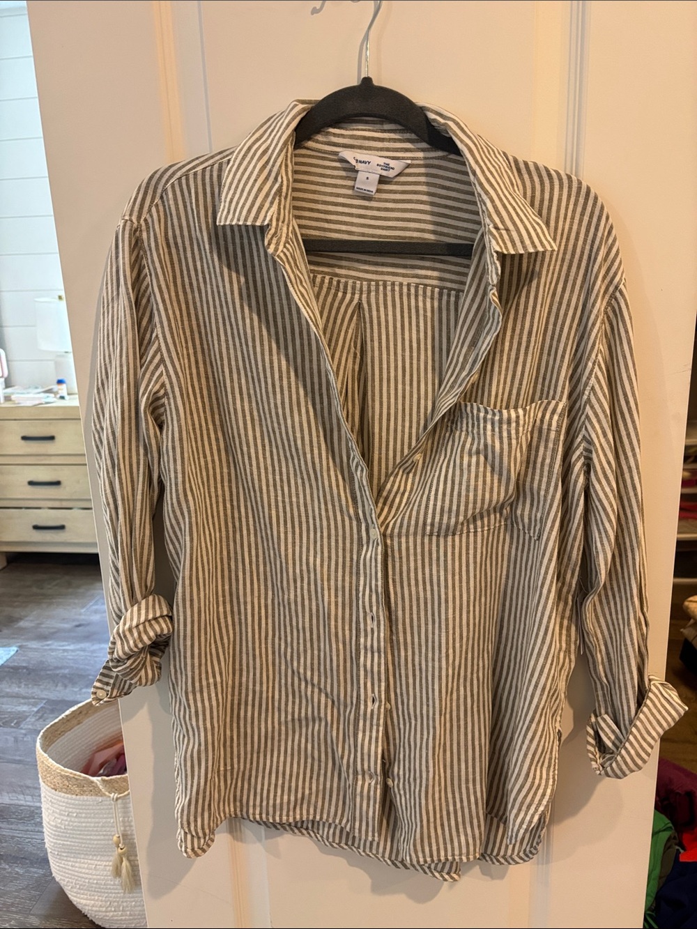 Over sized linen button up.